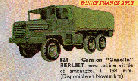 <a href='../files/catalogue/Dinky France/824/1963824.jpg' target='dimg'>Dinky France 1963 824  Berliet Camion Gazelle</a>